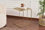 Hanah Home Mesa Lateral de Metal Dorado Shb-011-A